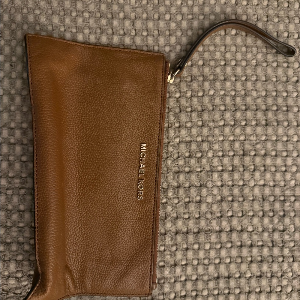 Michael Kors Tan Leather Wristlet